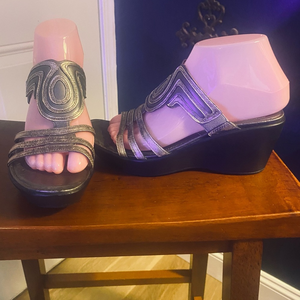Naot Silver Platform Sandals - image 1
